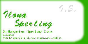 ilona sperling business card